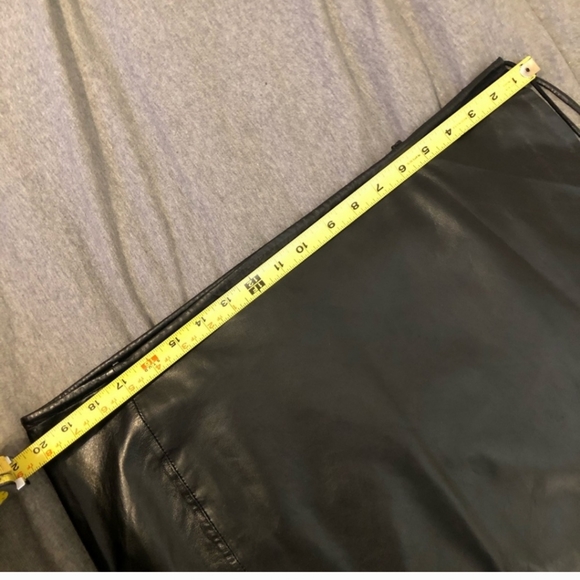 LAMARQUE black soft 💯 leather wrap skirt! L 🖤BRAND NEW! - Picture 8 of 9